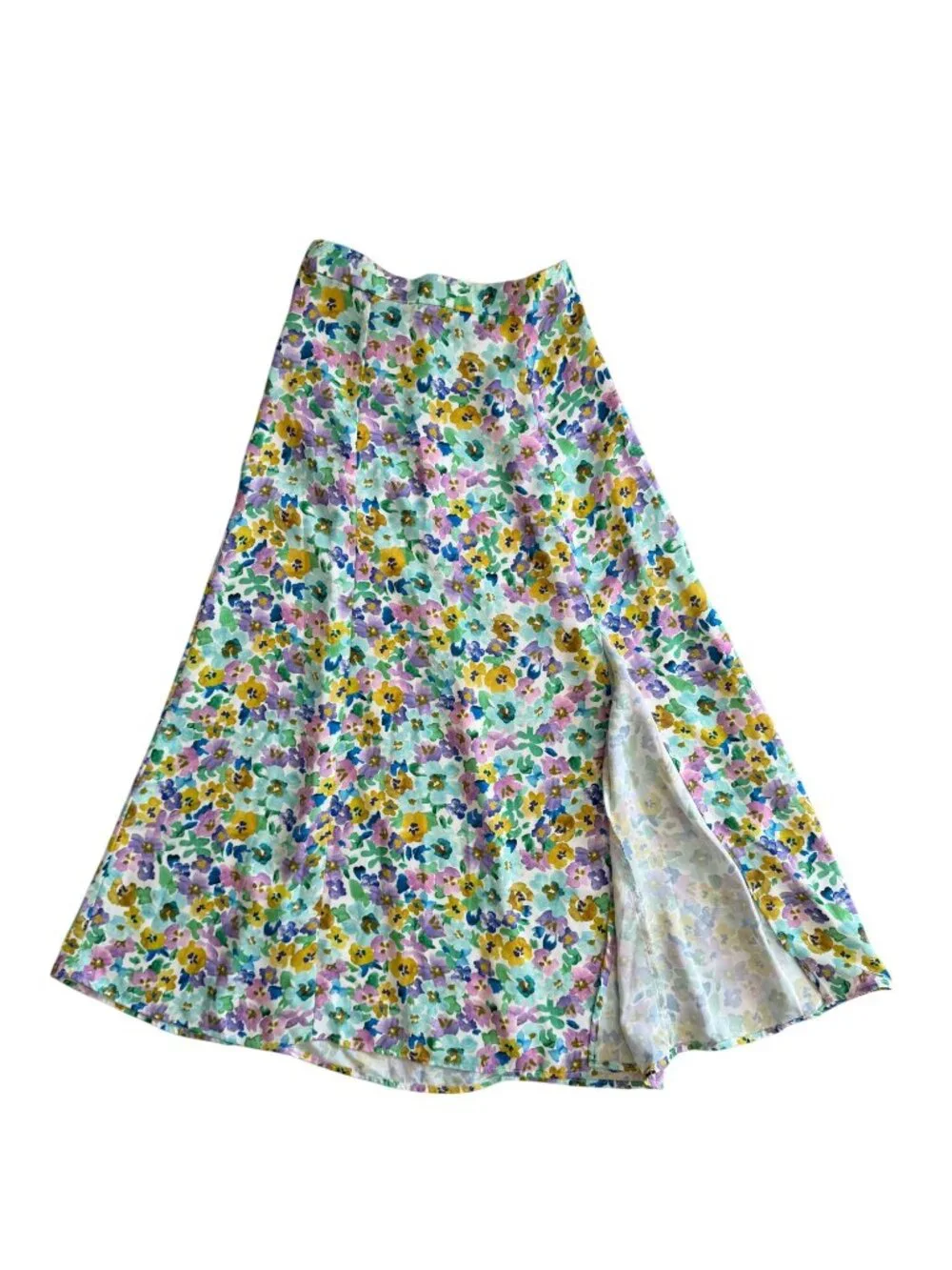 RESA Floral Midi Slit Hem Skirt Size X Small
